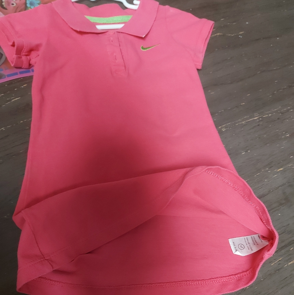 This is a Pink Nike girls, Toddler dress.